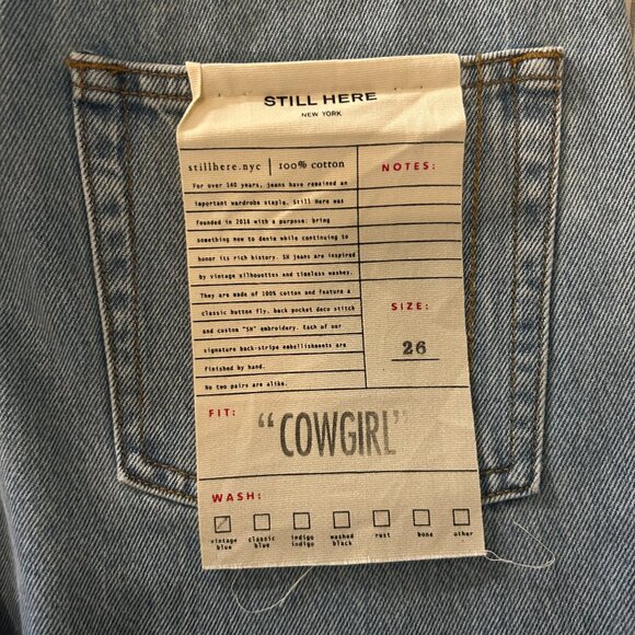 Authentic Still Here New York Premium Denim NWT - Picture 4 of 5